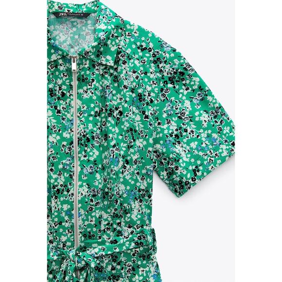 Zara Floral Printed Cotton Jumpsuit - Picture 5 of 13